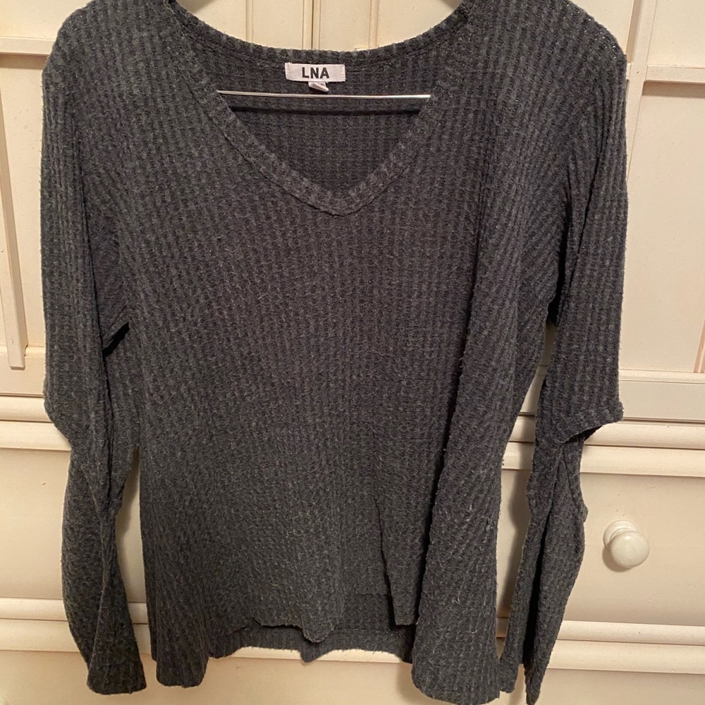 LNA sweater with cutout elbows
